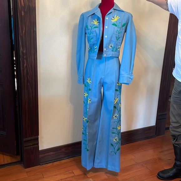 Pants - Vintage Light Denim Jacket and Pant Suit… No Tags, hand made